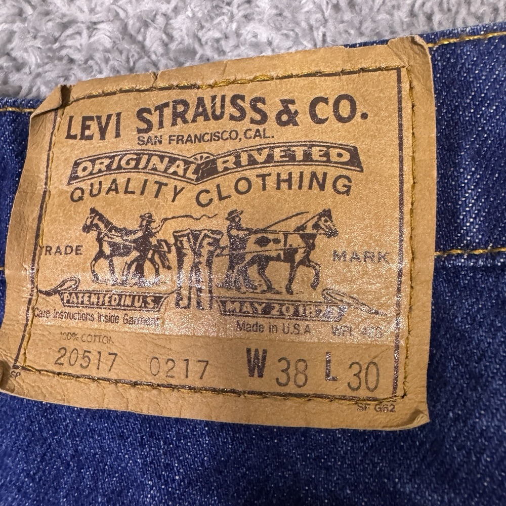 Levi's 20517-0217 Orange Tab Jeans Mens 36x27 Denim USA Made 1988 Talon - Picture 8 of 15